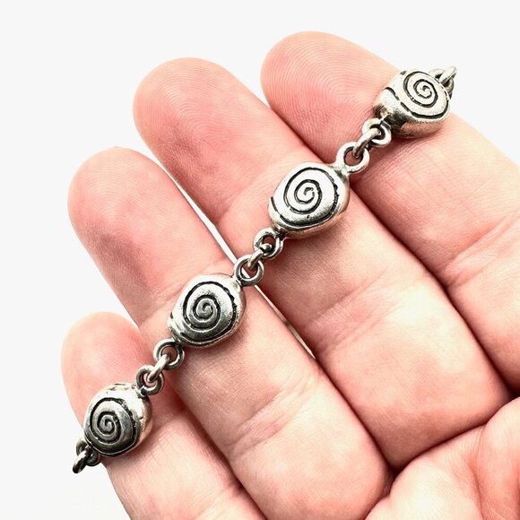 Vintage Mexico Womens Bracelet Sterling Silver 7 Inch 25 Grams - Picture 1 of 5